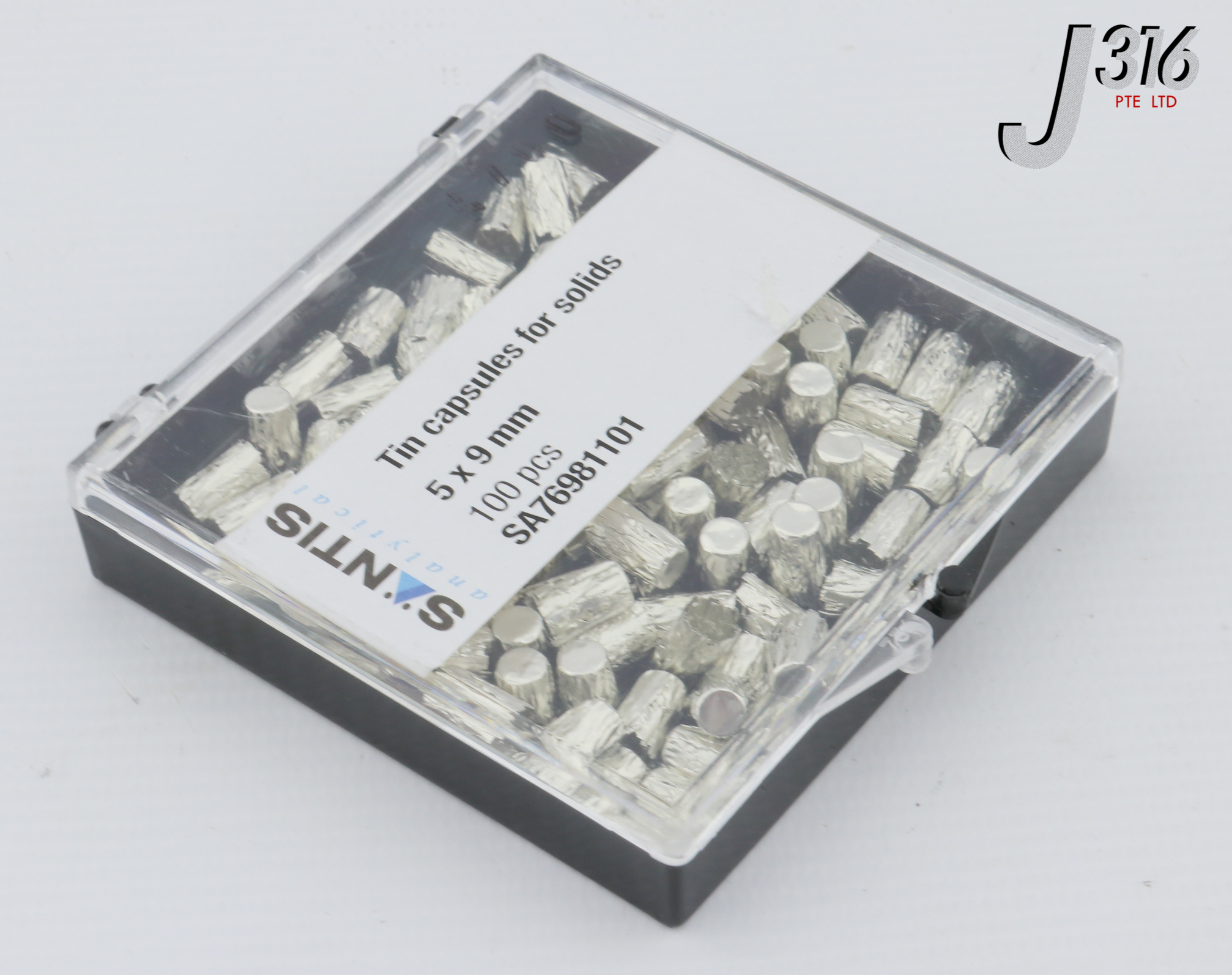 27575 SANTIS ANALYTICAL TIN CAPSULES FOR SOLIDS, 5X9MM (NEW